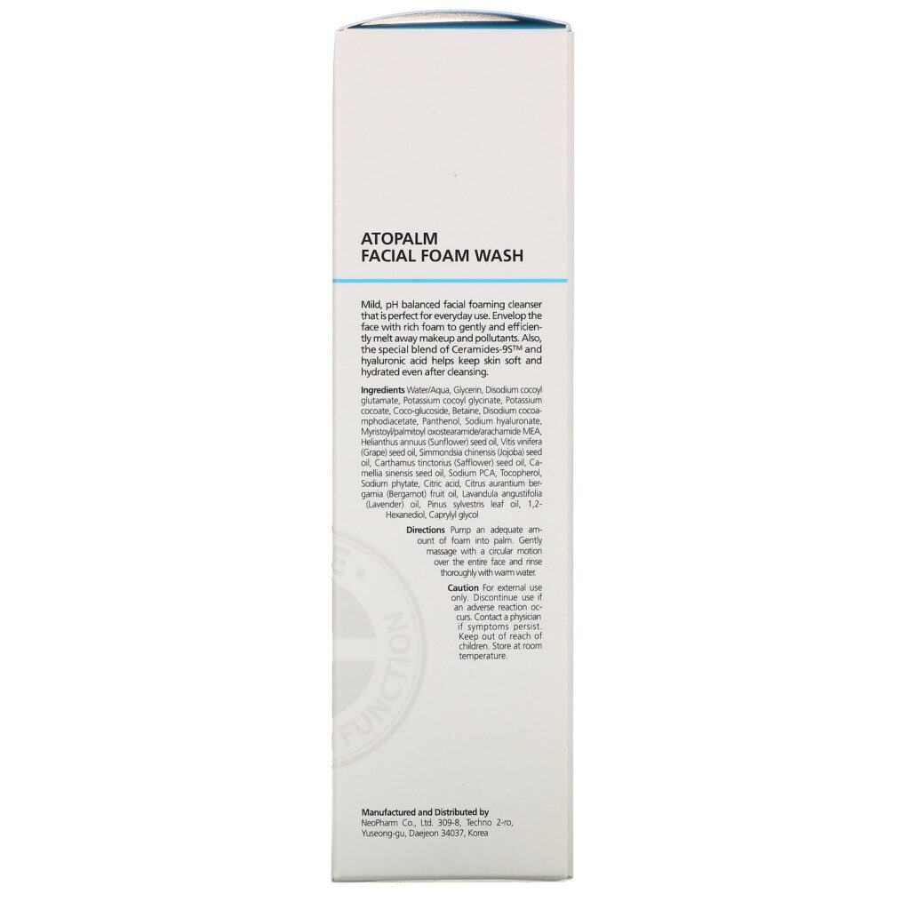 Atopalm, Facial Foam Wash, 5 fl oz (150 ml) - Imagem 3