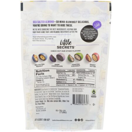 Little Secrets, Pedaços de Chocolate Amargo, Amêndoa com Sal Marinho, 128 g - Image 2