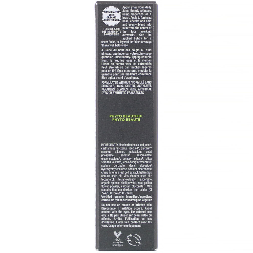 Juice Beauty, Phyto-Pigments, Flawless Serum Foundation, 20 Golden Tan, 1 fl oz (30 ml) - Imagem 3