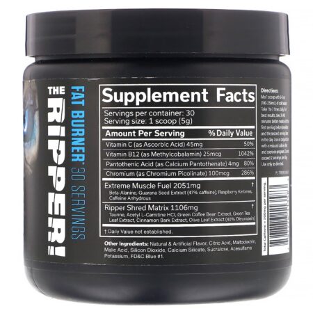 JNX Sports, The Ripper, Queimador de Gordura, Framboesa Azul, 5,3 oz (150 g) - Image 2