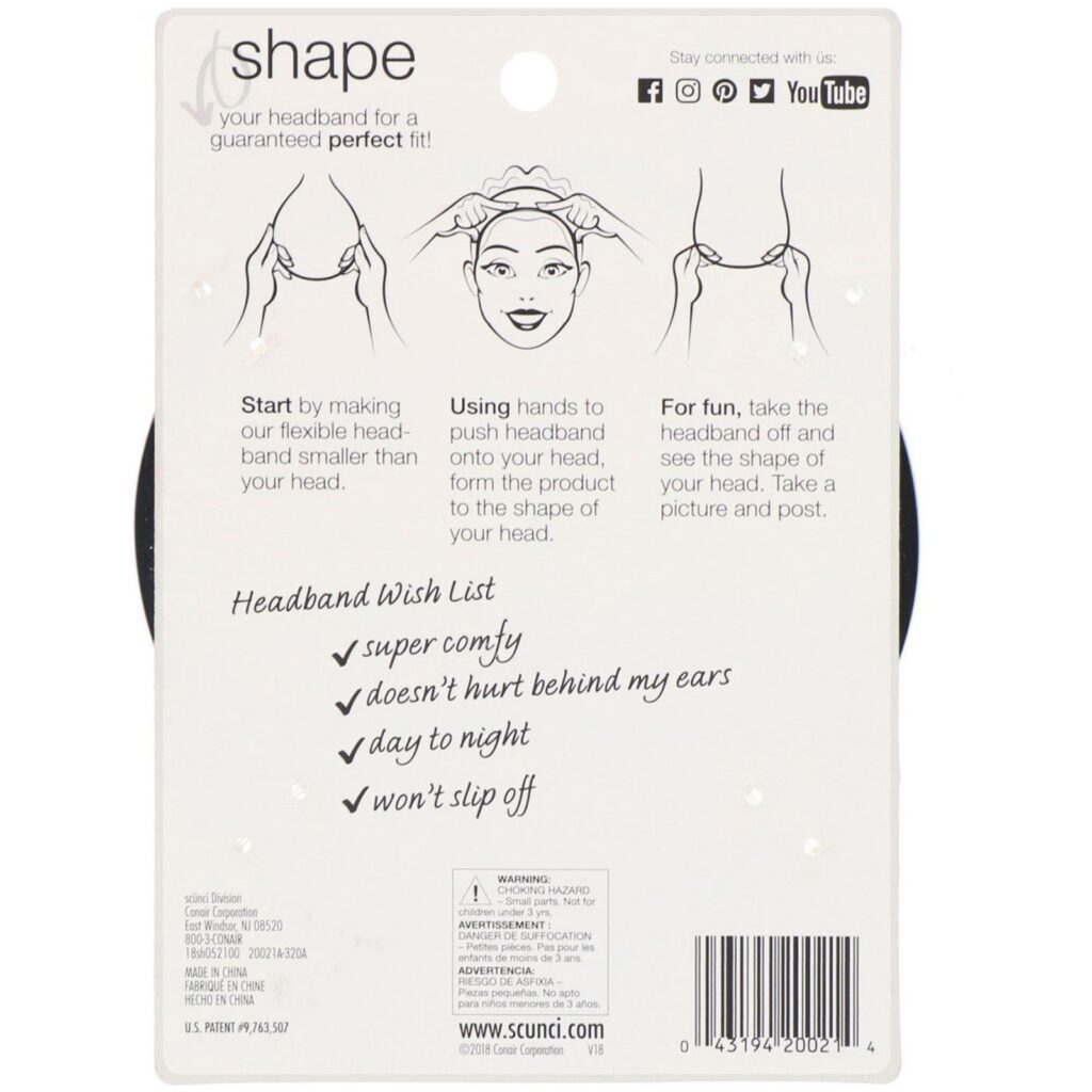 Scunci, Arco flexível No Slip Grip, 1 peça - Imagem 2