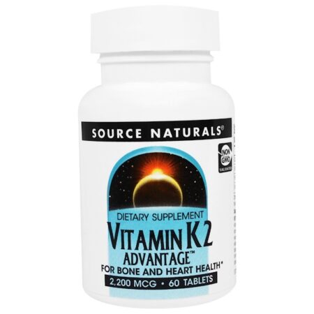 Source Naturals, Vitamina K2 Advantage, 2.200 mcg, 60 Comprimidos