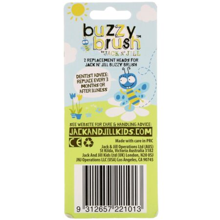 Jack n' Jill, Buzzy Brush, 2x Replacement Heads - Image 2