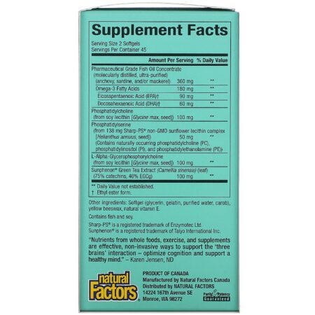 Natural Factors, 3 Brains, Higher Thoughts, 90 Softgels - Image 2