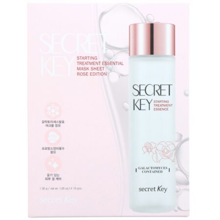 Secret Key, Starting Treatment Essential Mask Sheet, Rose Edition, 10 Sheets, 1.05 oz (30 g) Each - Image 2