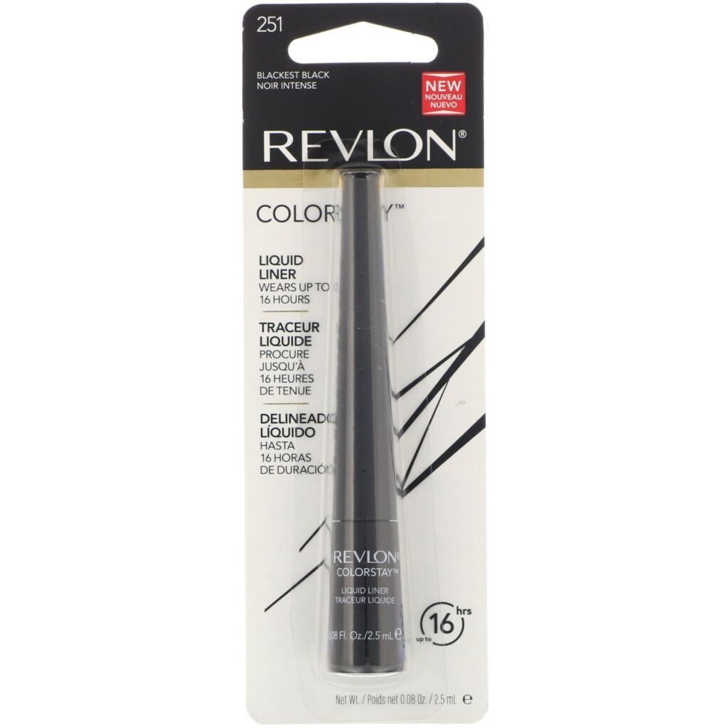 Revlon, Delineador Líquido Colorstay, Blackest Black 251, 2,5 g - Imagem 2
