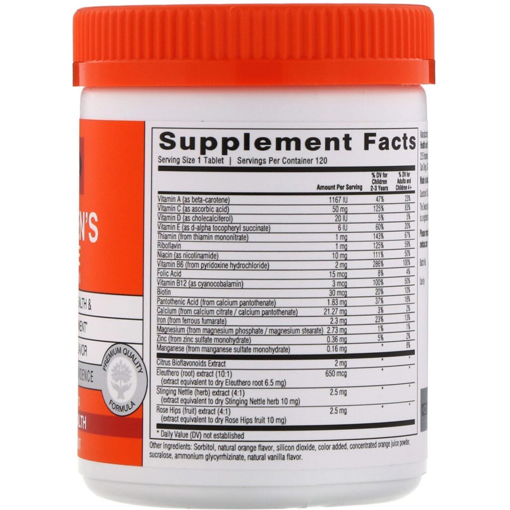 Swisse, Children's Ultivite Multivitamin, 120 Chewable Tablets - Imagem 2