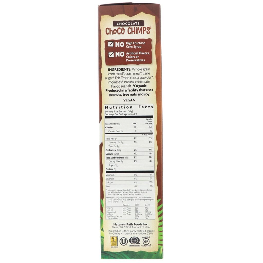Nature's Path, Envirokidz, Organic Chocolate Choco Chimps, 284 g (10 oz) - Imagem 2