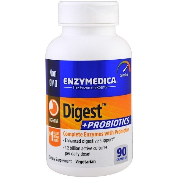 Enzymedica, Digestivo + Probióticos, 90 Ccápsuas