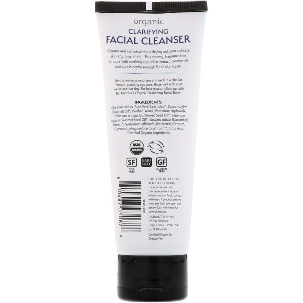 Dr. Mercola, Purificador Facial Clareador Orgânico, 118 ml - Imagem 2