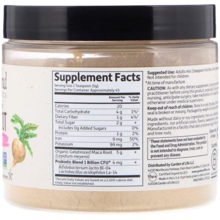 Garden of Life, MyKind Organics, Raiz Orgânica de Maca Fair Trade, Reforço Energético, 225 g (7,93 oz) - Image 2