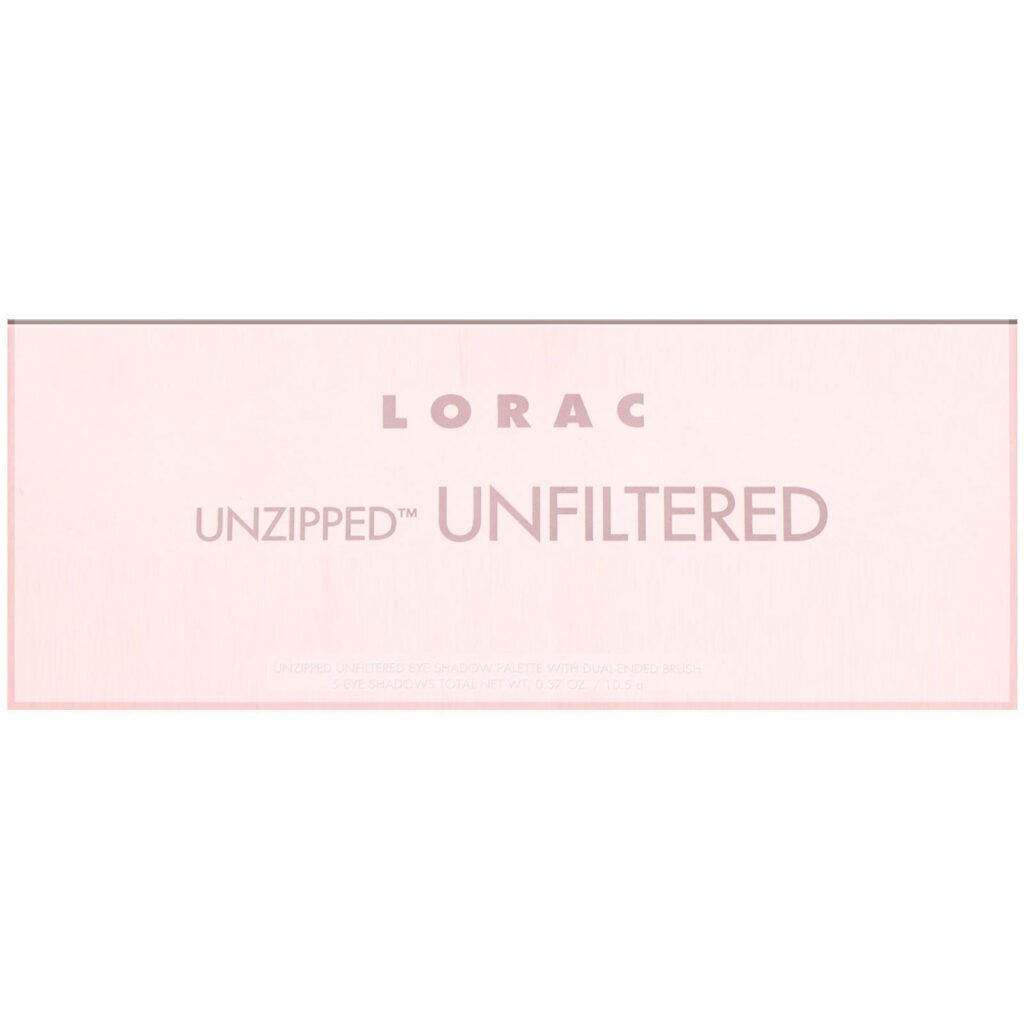 Lorac, Paleta de sombra Unzipped Unfiltered com pincel com duas extremidades, 10,5 g - Imagem 2