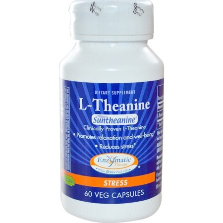 Enzymatic Therapy, L-Theanine, 60 Veg Capsules