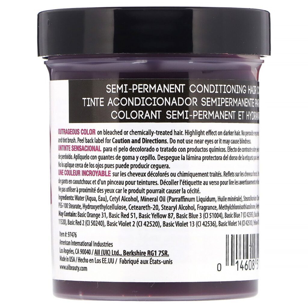 Punky Colour, Semi-Permanent Conditioning Hair Color, Red Wine, 3.5 fl oz (100 ml) - Imagem 2
