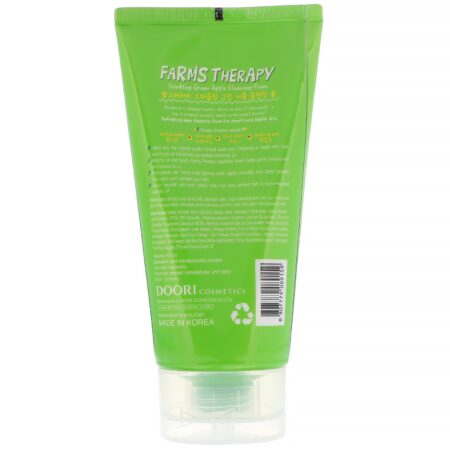 Doori Cosmetics, Farms Therapy, Espuma de limpeza espumante, Maçã verde, 150 ml - Image 2