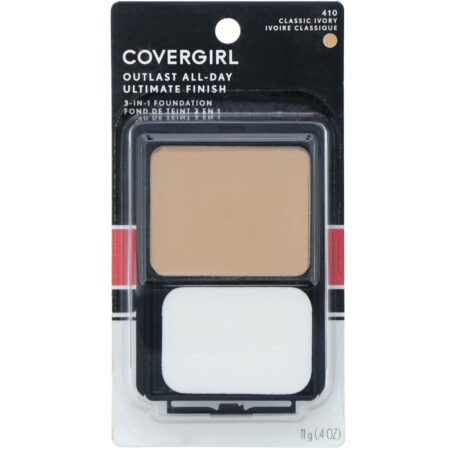 Covergirl, Outlast All-Day Ultimate Finish, Base 3 em 1, 410 Marfim clássico, 11 g - Image 2