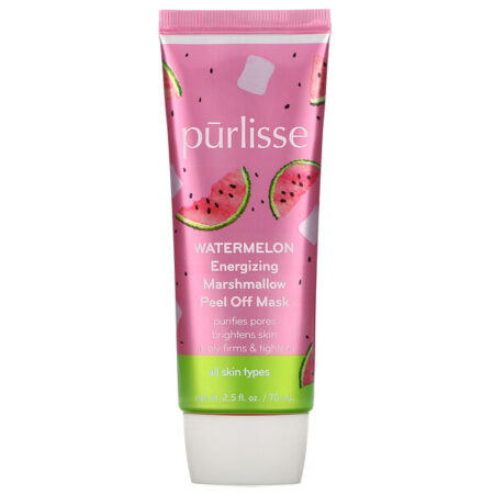 Purlisse, Watermelon, Energizing Marshmallow Peel Off Mask, 2.5 fl oz (70 ml)