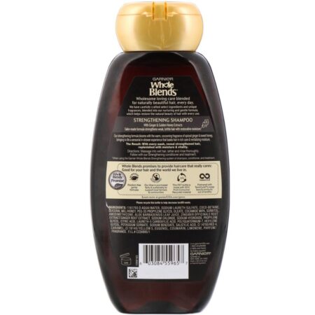 Garnier, Whole Blends, Shampoo fortalecedor, Ginger Recovery, 370 ml - Imagem 2