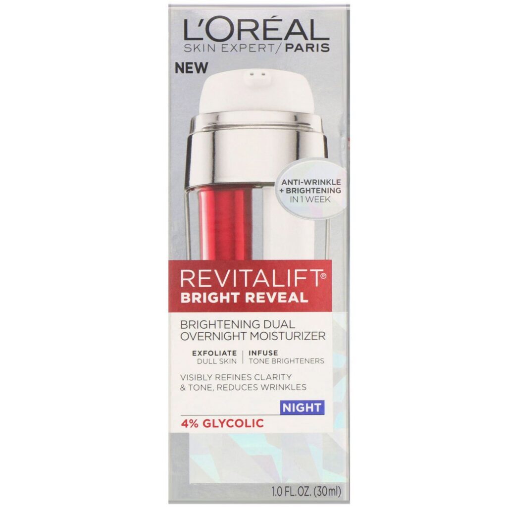 L'Oreal, Revitalift Bright Reveal, hidratante noturno duplo de brilho, 30 ml - Imagem 2