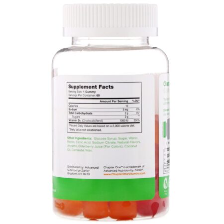 Chapter One, Vitamin D3, Flavored Gummies, 60 Gummies - Image 2