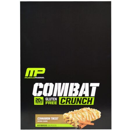 MusclePharm, Combat Crunch, Twist de Canela, 12 Barras, 63 g Cada - Image 2