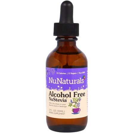 NuNaturals, NuStevia Sem Álcool, 2 fl oz (59 ml)