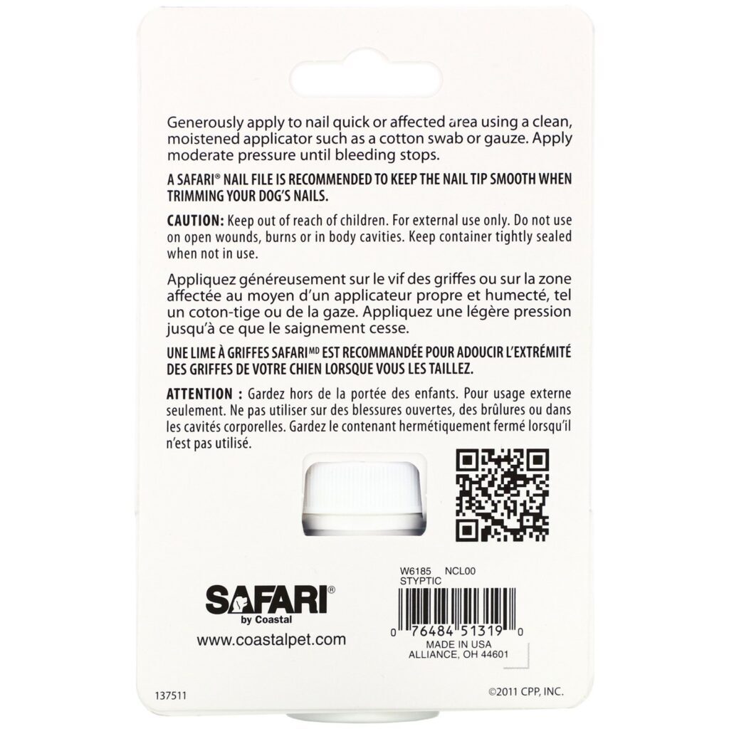 Safari, Styptic Powder for Dogs, Cats and Small Animals , .5 oz (14 g) - Imagem 2