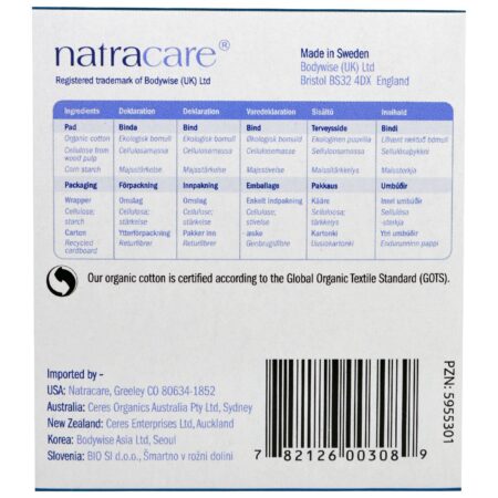 Natracare, Ultra Pads, Capa de algodão orgânico, Super, 12 absorventes - Image 2