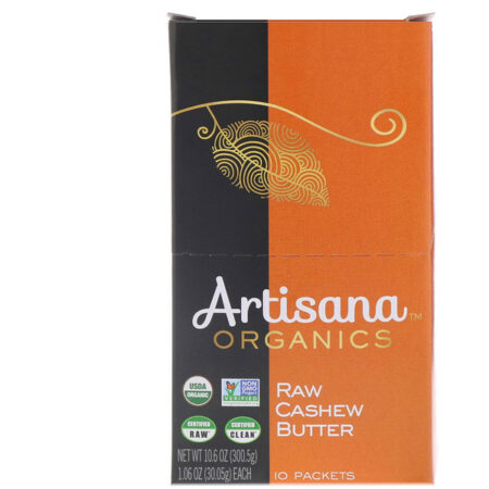 Artisana, Manteiga Orgânica Pura de Castanha de Caju, 10 Sachês, 1.06 oz (30,05 g) Cada - Image 2