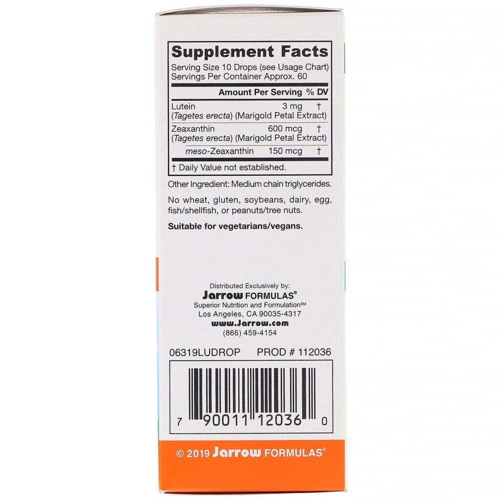 Jarrow Formulas, Lutein+ for Kids, 15 ml - Imagem 3