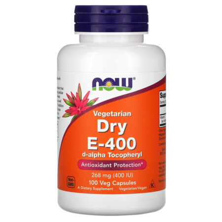 Now Foods, E-400 Seca, Vegetariana, 100 Cápsulas Vegetais