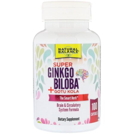 Natural Balance, Super Ginkgo Biloba + Gotu Kola, 100 Cápsulas - Imagem 3