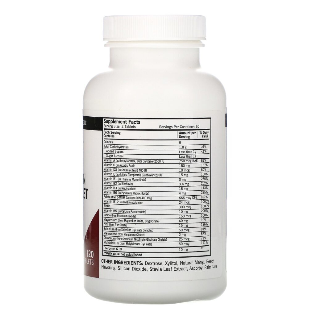 Kirkman Labs, Children's Multi-Vitamin Mineral Tablet with 5-MTHF, 120 Tablets - Imagem 2