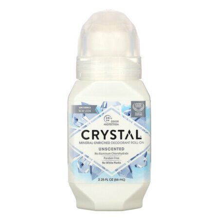 Crystal Body Deodorant, Desodorante Mineral Roll-On, Sem Perfume, 66 ml (2,25 oz)