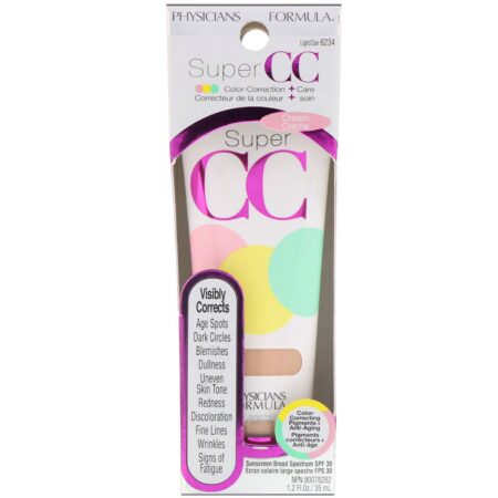 Physicians Formula, Super CC, Color-Correction + Care Cream, SPF 30, Light, 1.2 fl oz (35 ml) - Image 2