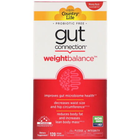 Country Life, Gut Connection, Weight Balance, 60 Vegan Capsules - Image 2