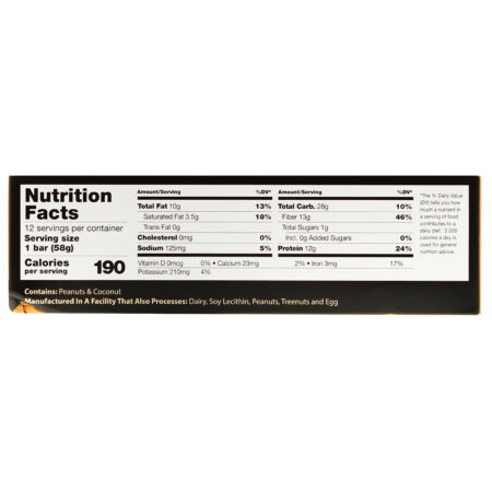 Dr. Murray's, Superfoods Protein Bars, Vegan Peanut Butter Brownie , 12 Bars, 2.05 oz (58 g) Each - Image 3