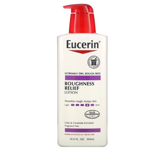 Eucerin, Roughness Relief Lotion, Fragrance Free, 16.9 fl oz (500 ml)