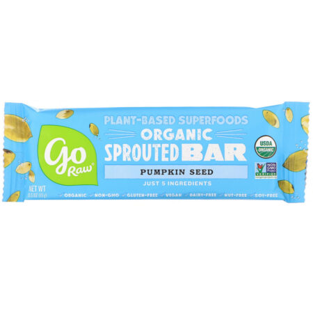Go Raw, Organic Sprouted Bar, Pumpkin Seed, 10 Bars, 0.5 oz (13 g) Each - Imagem 4
