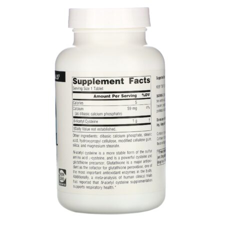 Source Naturals, N-Acetilcisteína, 1000 mg, 120 Comprimidos - Image 2