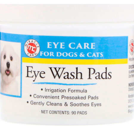 Miracle Care, Eye Care, Eye Wash Pads, For Dogs & Cats, 90 Pads