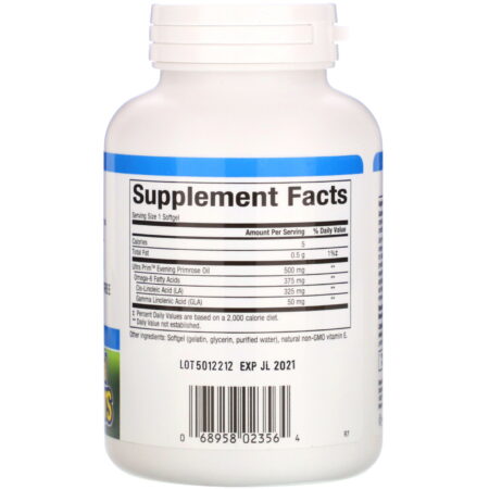 Natural Factors, OmegaFactors, Ultra Prim, Evening Primrose Oil, 500 mg, 180 Softgels - Image 2