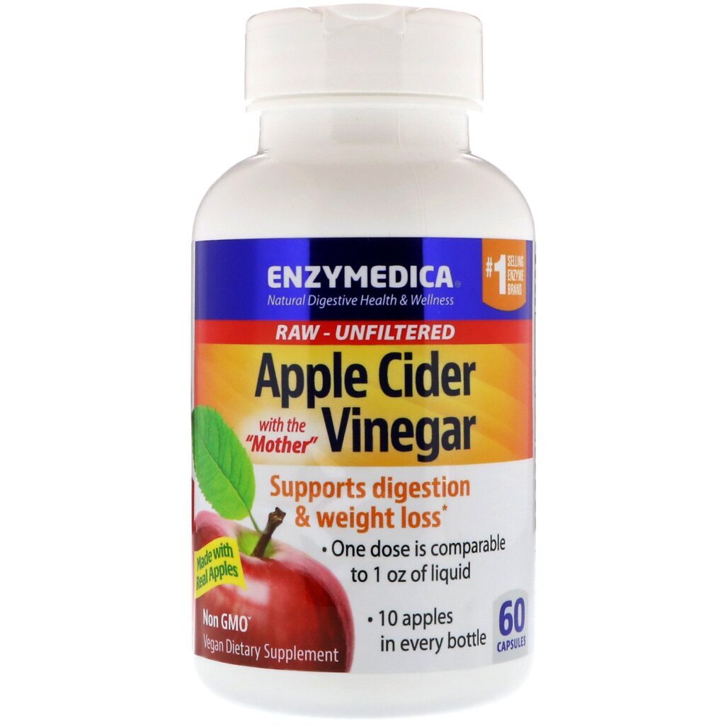 Enzymedica, Vinagre de Cidra de maçã, 60 cápsulas - Imagem 3