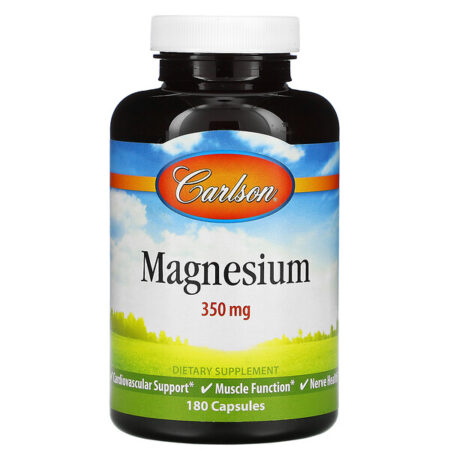 Carlson Labs, Magnésio, 350 mg, 180 cápsulas