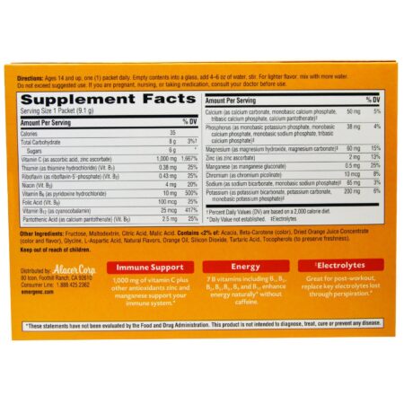 Emergen-C, Vitamina C 1.000 mg, Superlaranja, 30 Envelopes, 9,1 g (0,32 oz) Cada - Image 2