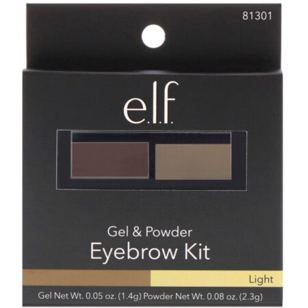 E.L.F., Eyebrow Kit, Gel & Powder, Light, 0.05 oz (1.4 g), 0.08 oz (2.3 g) - Image 2