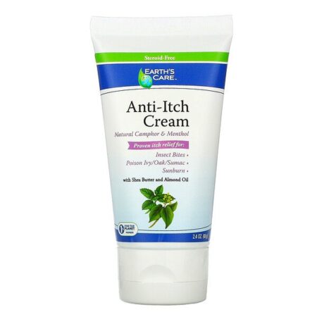 Earth's Care, Anti-Itch Cream, Shea Butter and Almond Oil, 2.4 oz, (68 g)