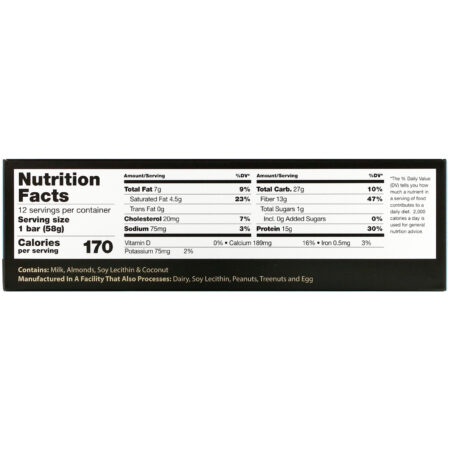 Dr. Murray's, Superfoods Protein Bars, Cookie Dough Delight, 12 Bars, 2.05 oz (58 g) Each - Image 4