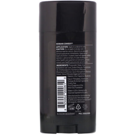 Herban Cowboy, Deodorant, Blossom, 2.8 oz (80 g) - Image 2