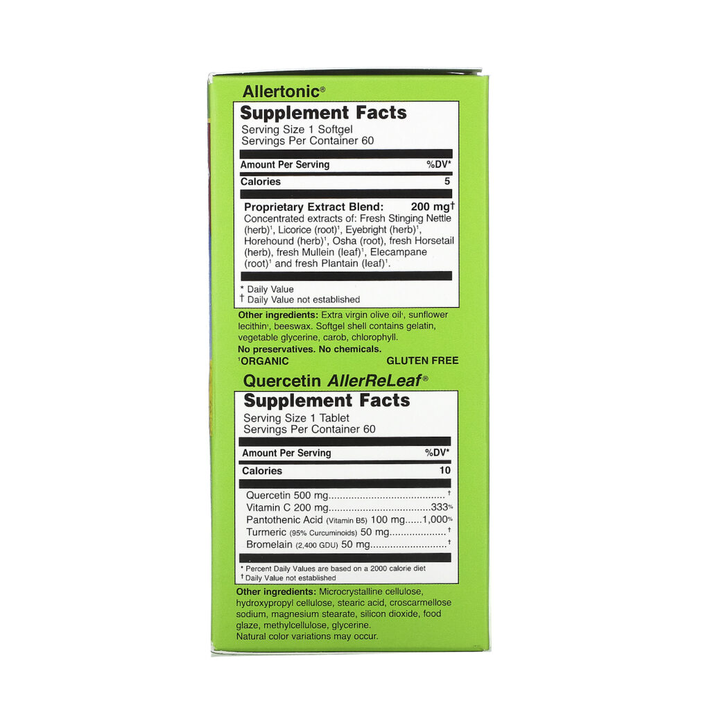 Herbs Etc., Allergy ReLeaf System, 2 Bottles, 60 Softgels/Tablets - Imagem 2